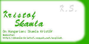 kristof skamla business card