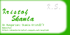 kristof skamla business card